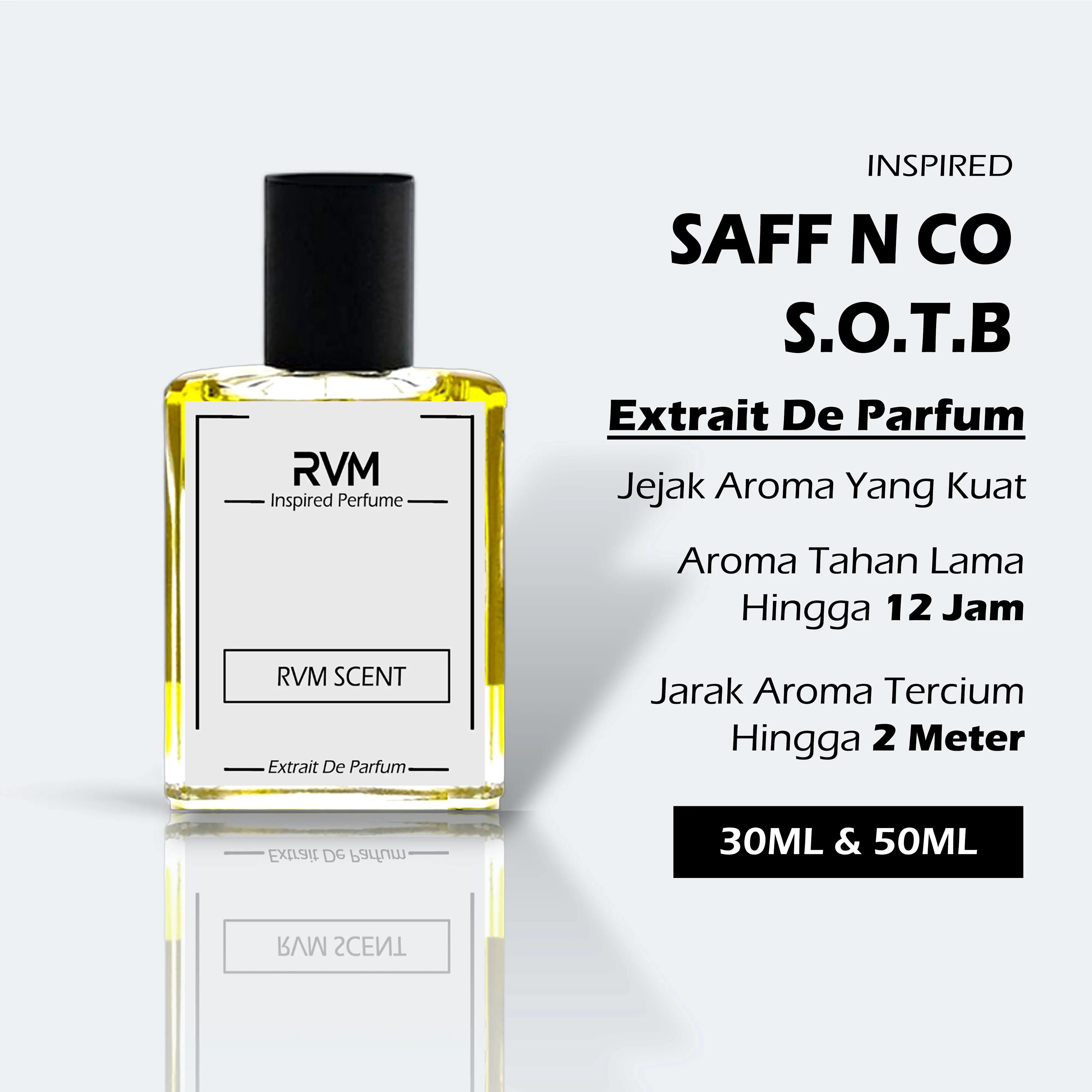 RVM Parfum Pria Wanita Saff n Co SOTB Aroma Wangi Tahan Lama Extrait De Parfum 30 ML 50 ML