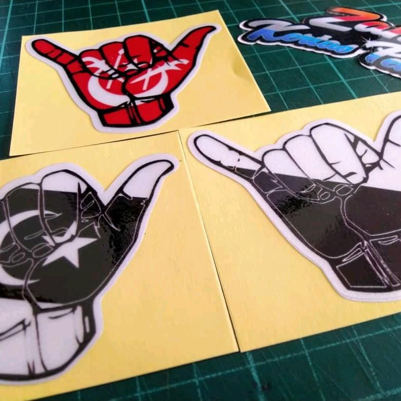 Sticker Tangan STICKERS TANGAN BENDERA NEGERI KLTN TGN PHG STICKER PRINT PANTUL ...