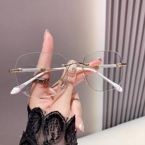 แว่นตา Gypsophila, สำหรับสายตาสั้น, เลนส์ความละเอียดสูง, เปลี่ยนสีอัตโนมัติ, ป้องกันแสงสีฟ้า, ไม่มีขอบ