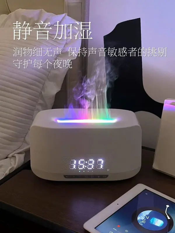 Máy xông tinh dầu Ngọn Lửa Loa Bluetooth Nháy Đèn Theo Nhạc mẫu mới nhất - Diffuserlux 4