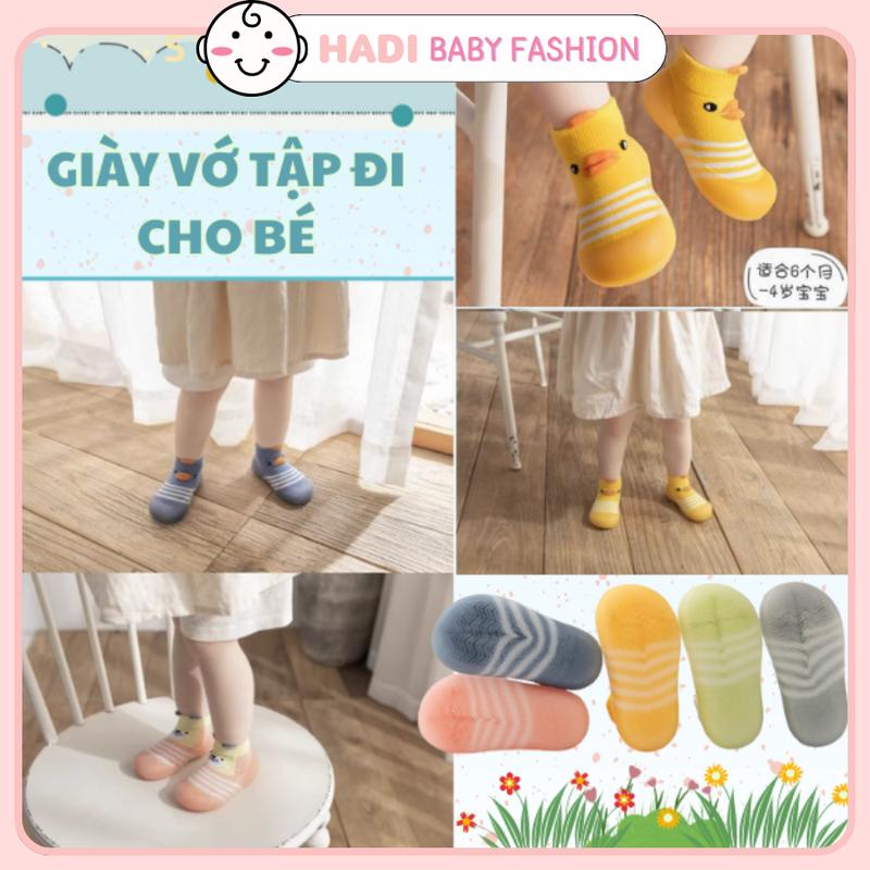 Giày Vớ Tập Đi Chống Trượt Chống Va Chạm Chống Mòn Đế Mềm Cho Bé 1-3 tuổi có ảnh thật 1
