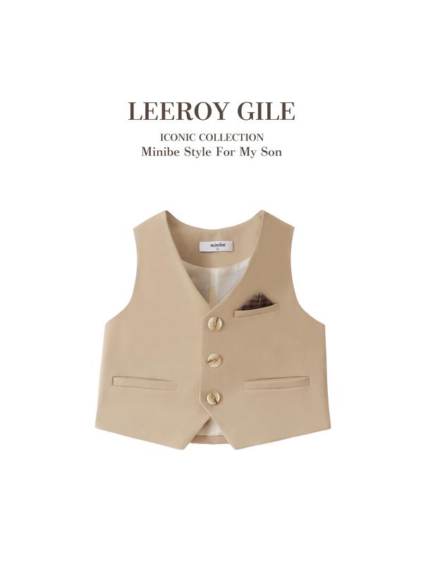 Bộ Quần áo Gile Thiết kế cho Bé trai dự tiệc | Áo Gile Quần Short Leeroy 7