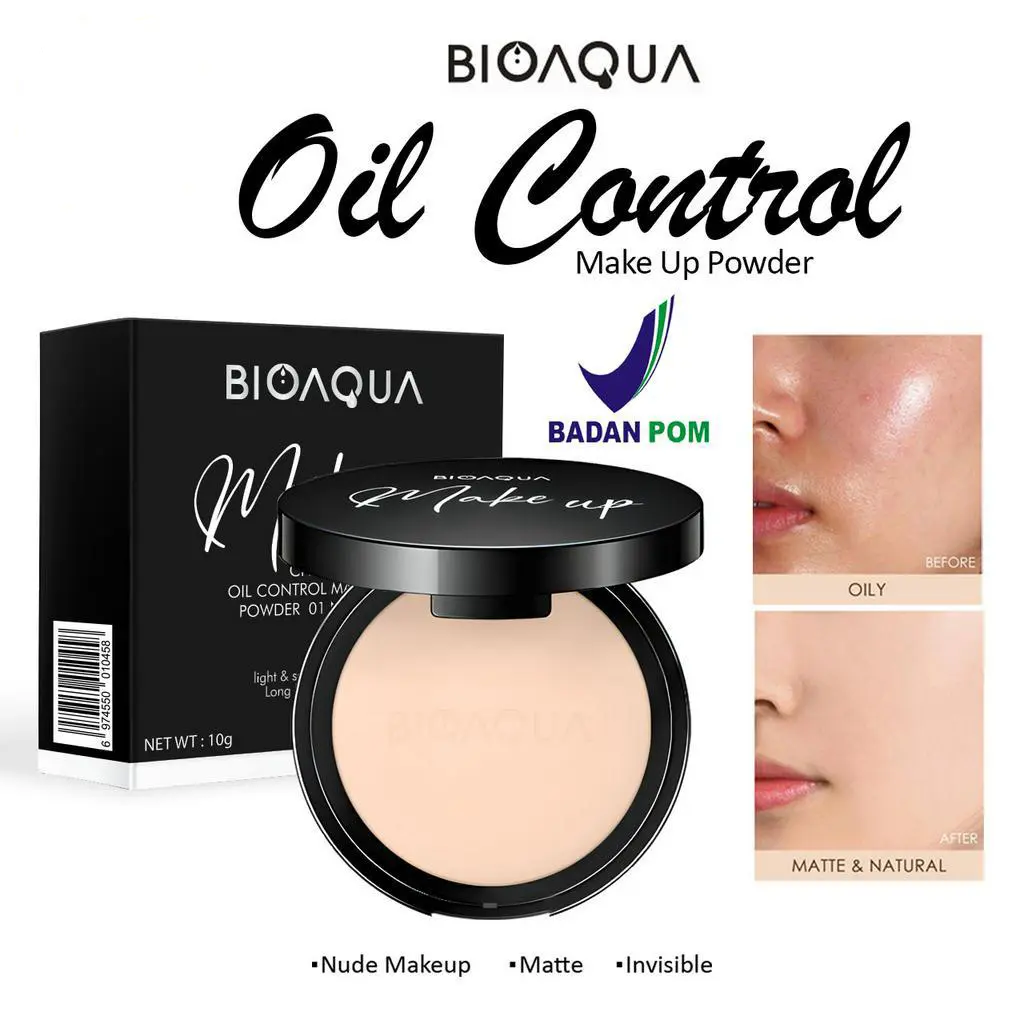 Bedak Padat Glowing Charm Clear Oil Control Powder Make Up - Tahan Lama dan Anti Air - Compact, Wajah