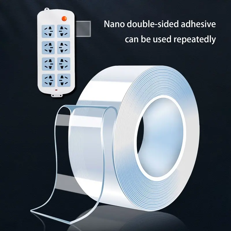 Băng Dính Keo Nano, Không để lại dấu vết, Có Thể Giặt Được, Hai Mặt, Trong Suốt, Băng Dính Keo, Băng Dính Keo Sức Mạnh, Thích Hợp Cho Đồ Trang Trí Và Vật Liệu