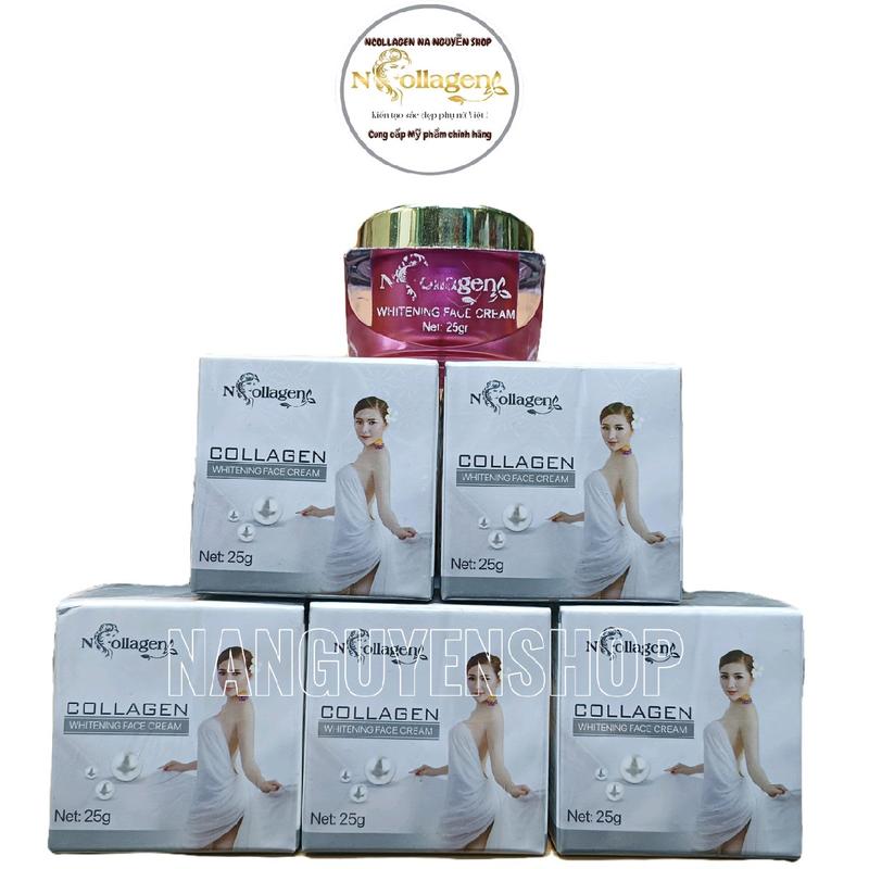 N Collagen Combo 5 Kem Face Tím N Collagen 10G Dưỡng Da Trắng Sáng Hồng Hào Tự Nhiên Kiềm Dầu Bổ Sung Collagen Chống Nắng Cao Cho Nữ