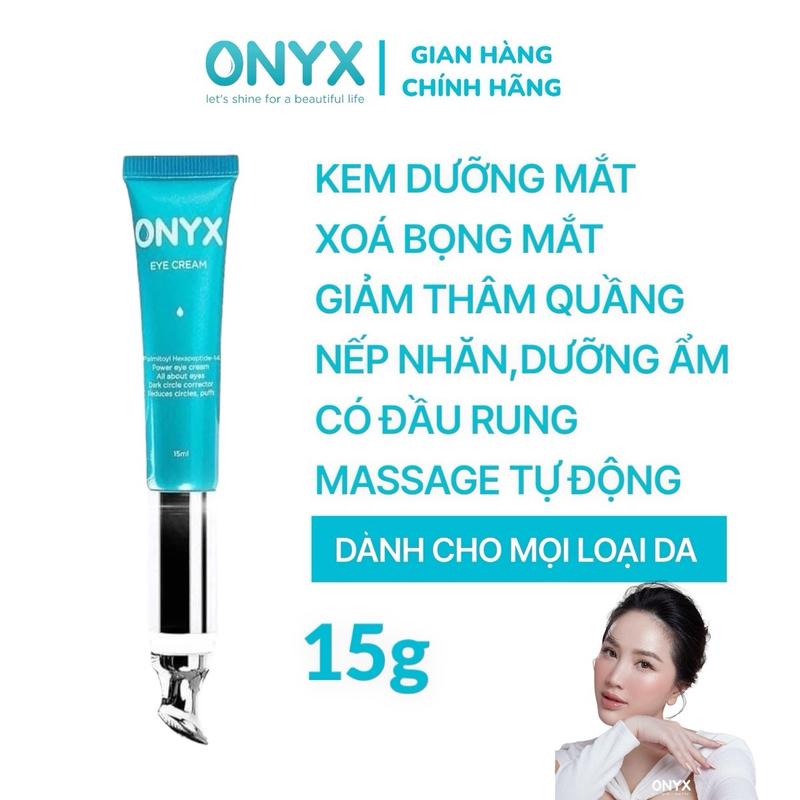  Kem dưỡng mắt ONYX giúp giảm thâm quầng giảm bọng mắt giảm nếp nhăn dưỡng ẩm hỗ trợ làm sáng da vùng mắt có đầu rung massage tự động 15g Dưỡng Ẩm Da Women Skincare Chăm Sóc Da điều trị nếp nhăn rãnh nhăn nhỏ retinol 