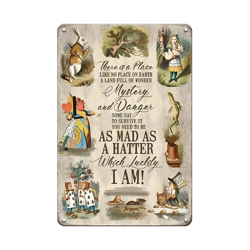 Cartoon Character Themed Metal Sign, 1 Count Vintage Decor Plaque, Retro Funny Wall Art for Room Decor, Room Decoration Stuff, Garden Decor 3