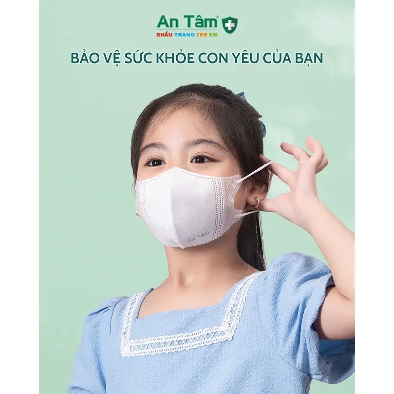 ￼<5D KID An Tâm > Thùng 100 Khẩu Trang Trẻ Em 5D 3 Lớp Kháng Khuẩn cho trẻ từ 2-8 tuổi 1