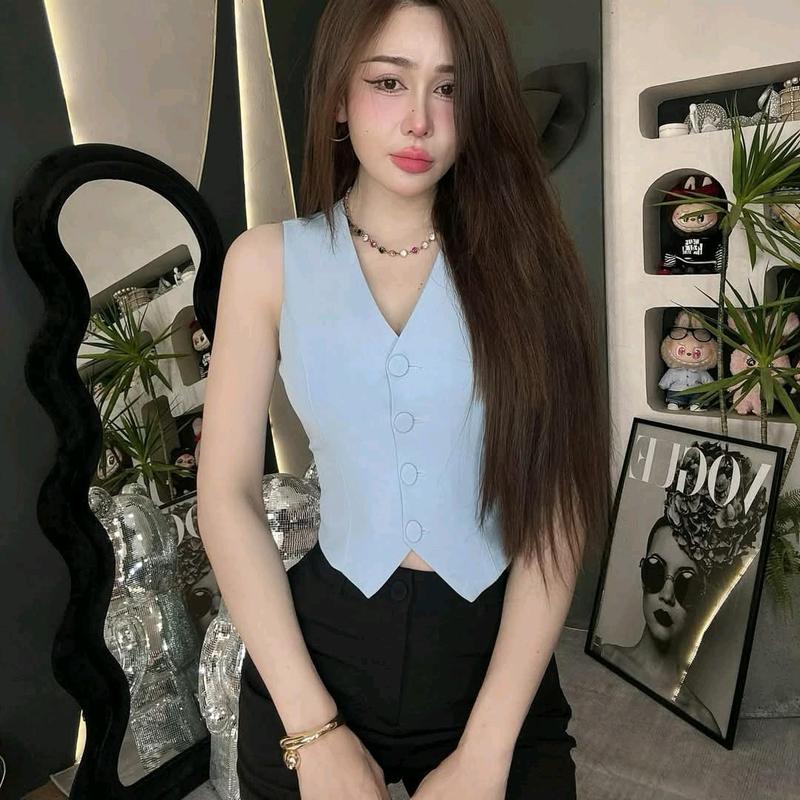 sét áo ghi lê sat nách +  quần ống loe ( dai quần 102 cm) đi tiệc. di làm sang chảnh. Top Nữ Women Ong Nhung Kem 1