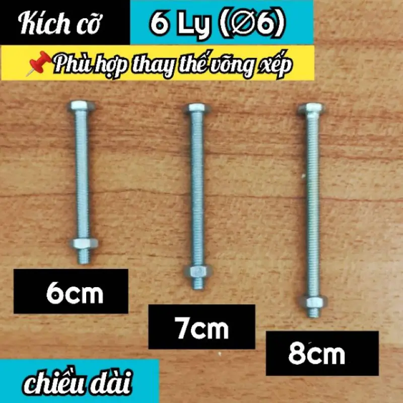 {Wet14}        Bu lông (bulong) - tán - ốc - vít bắt võng / thay thế khi bị hỏng (gãy, rỉ sét)