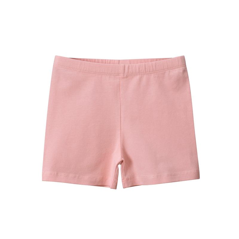2025 Girls' Leggings Summer Thin Girl's Solid Color Safety Pants Baby Outerwear Crawler short girl 4