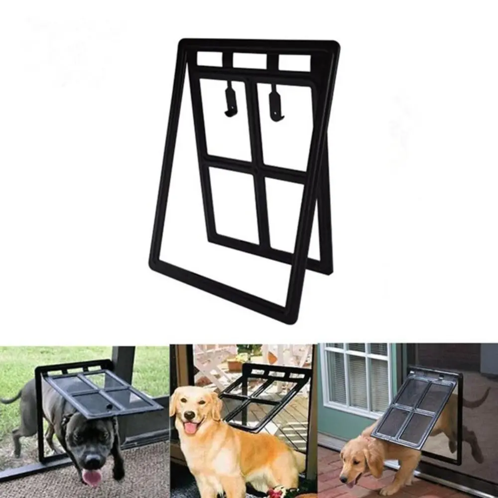 Durable Plastic Pet Dog Cat Kitty Door for Screen Window Security Flap Gates Pet Tunnel Dog Fence Free Access Safe Door