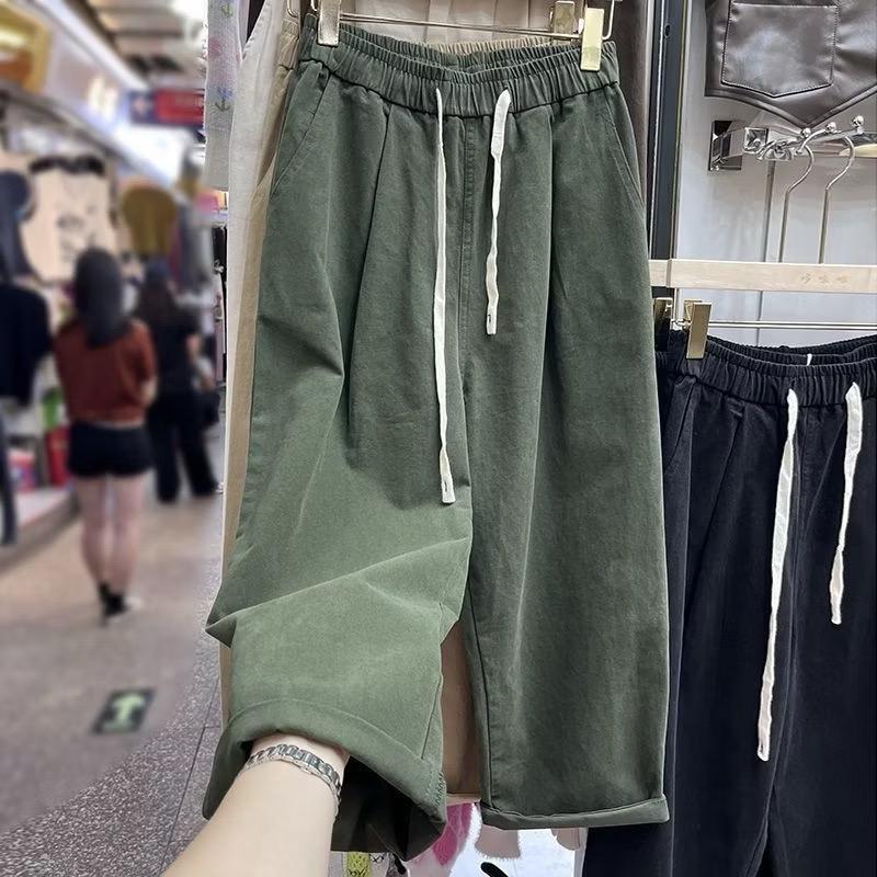  Quần baggy bigsize lưng thun vải kaki from chuẩn dành cho nữ chubby che khuyết điểm  50kg đến 95kg   Mã baggy q521  Women 