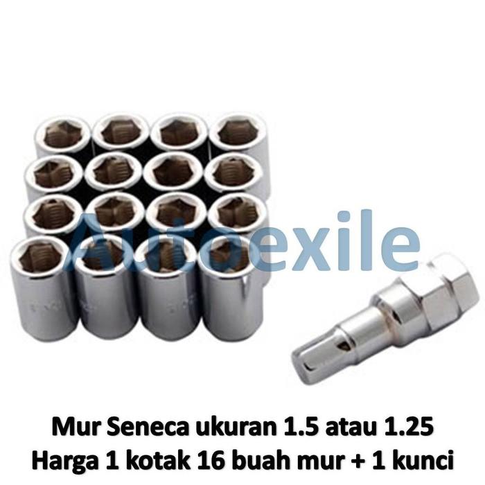 Gambar Mur Racing Zeneca 1.5 1.25 Lug Nut Seneca Ceneka Steel Chrome Roda Kunci L Mobil - Mur 1.5 + Kunci Adaptor dari Autoexile Kota Medan 4 Tokopedia