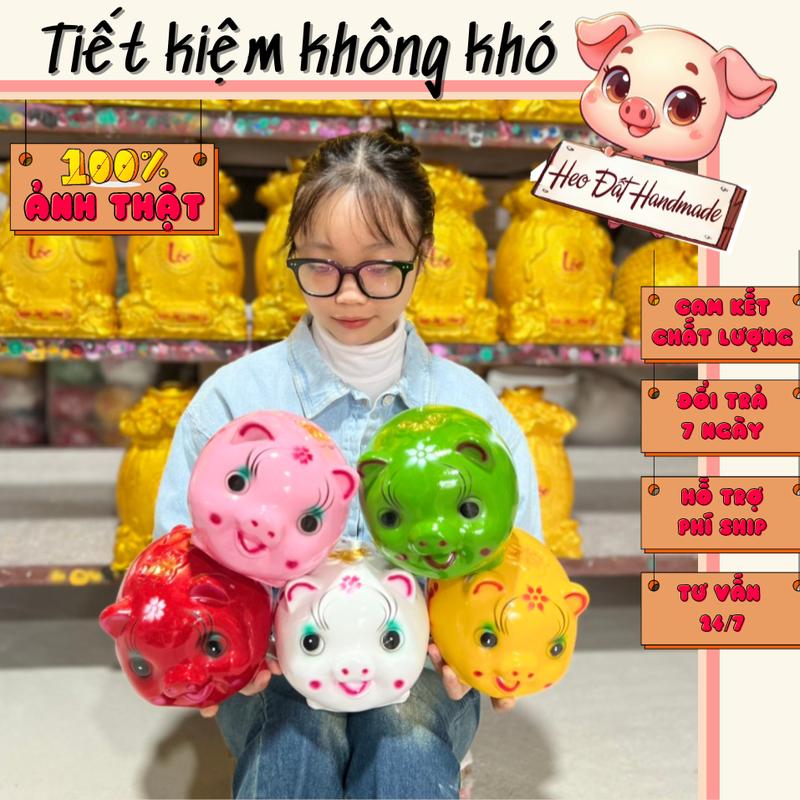Heo đất Lợn đất Heo đất tiết kiệm dễ thương, Heo Đất Handmade, Pi size nhỏ Ống Tiết Kiệm Ống Heo Đựng Tiền