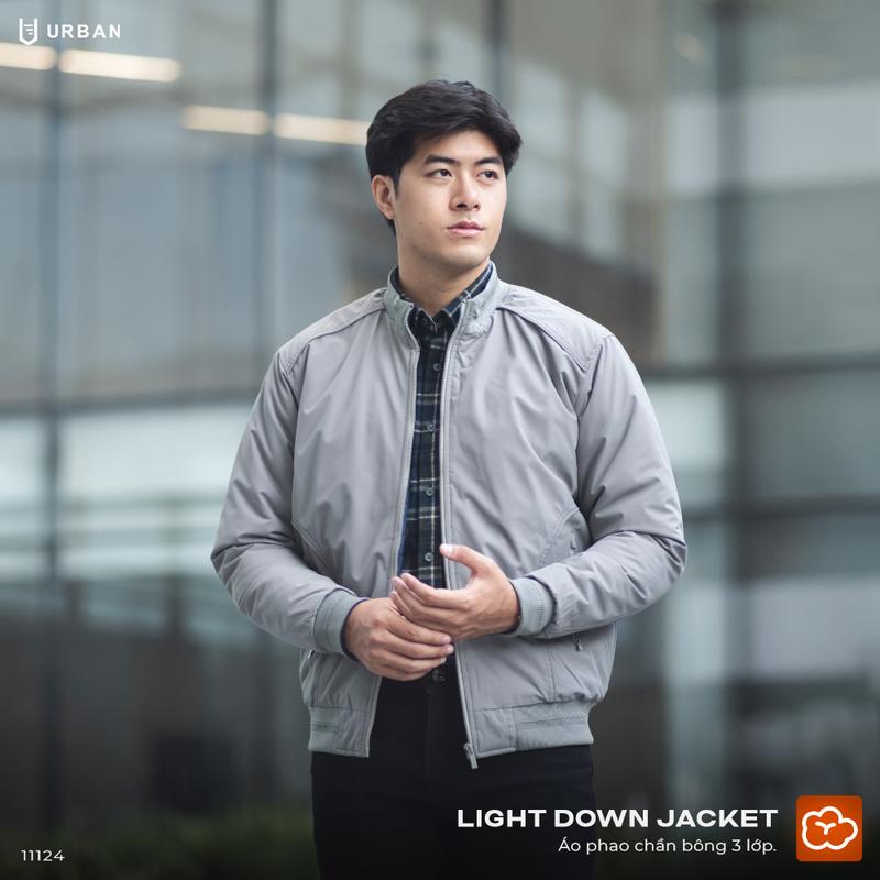 ao Phao Nam 3 Lớp URBAN LIGHT DOWN JACKET Cổ Đứng, Chống Nước, Cản Gió, Giữ Ấm Cực Tốt trần bông , Dáng Basic NO.2083 | 11124 Menswear Co Bo Ong Tay, áo khoác cổ trụ, khoác chống gió áonam đẹp áophao aonam  dep