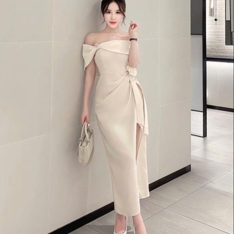 LORIS - Yuka Dress, Đầm trễ vai xẻ tà đi tiệc xinh 1