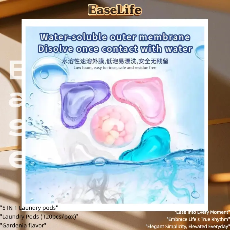EaseLife 5 IN 1 Gardenia Laundry Beads washing clothes lasting fragrant / sterilization / acarid removal / deodorizer / softener / detergent