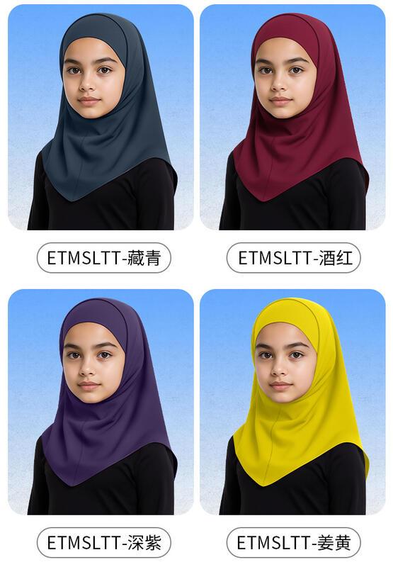 Product Introduction of Malaysian Headscarf Summer Outdoor Sunscreen Headscarf Hat Lightweight Ice Silk Children's Head Cover 5