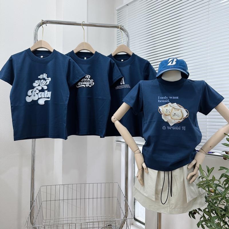  Áo baby tee màu xanh than áo thun form vừa chất cotton 