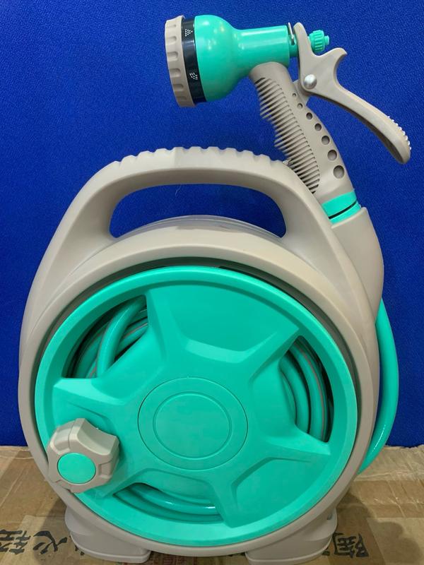 (Dây dài 15m) Bộ Vòi Rửa Xe, Tưới Cây Thu Cuộn Ống Nước Tiện Lợi 6 Chế Độ Phun