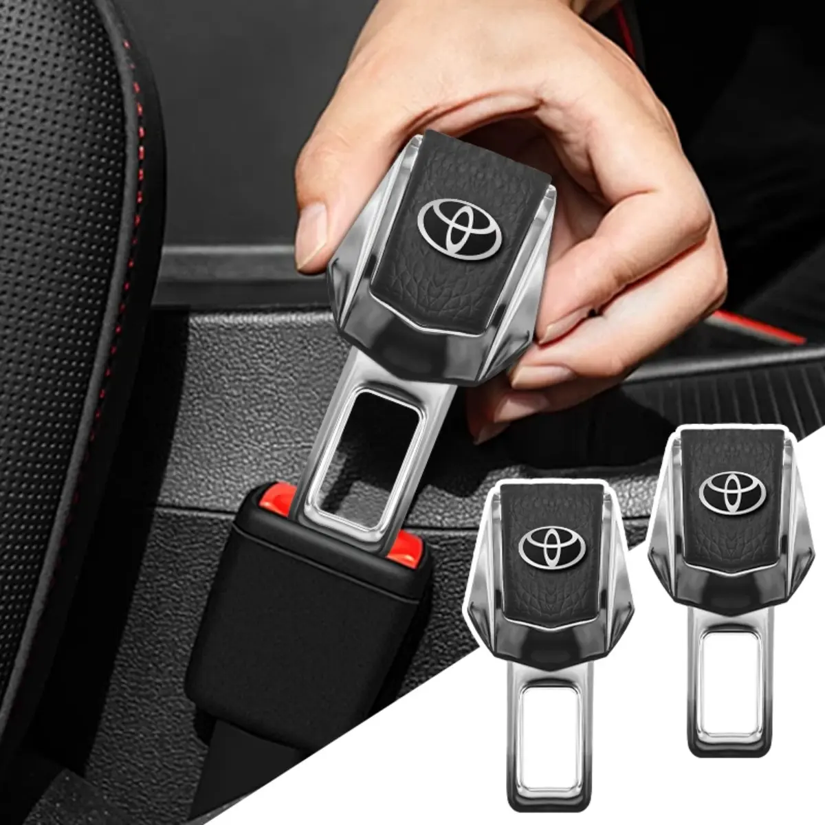 Khóa Dây An Toàn Ô Tô, OP, 1 Cái / 2 Cái, Khóa Dây An Toàn Ô Tô, Chốt Ngừng Cảnh Báo, Cho Toyota Corolla, Yaris, Aygo, Prius, RAV4, Camry, Auris, Được Thiết Kế Cho Ô Tô
