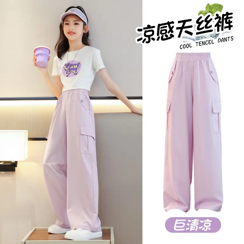 Set bộ đồ Croptop với 2 mẫu dành cho bé gái từ 14-45kg. 0