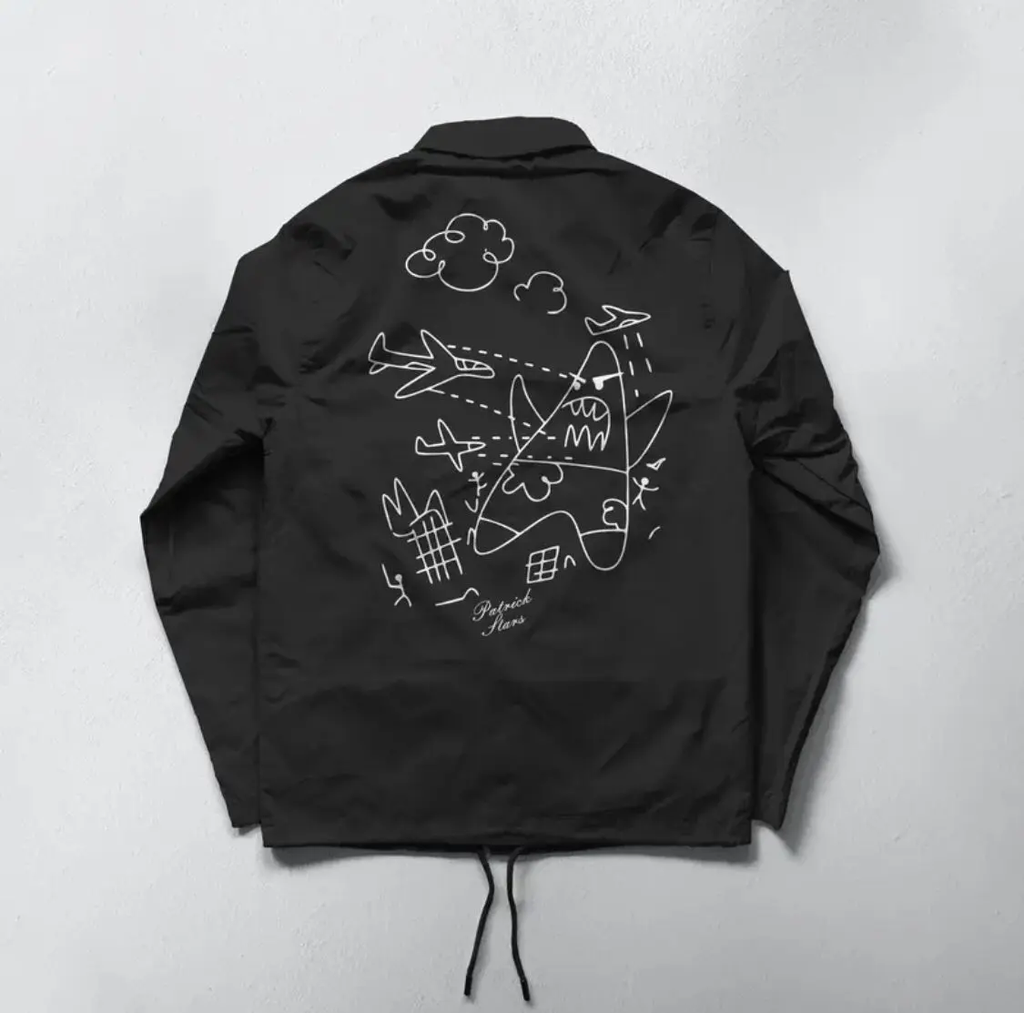 Jaket Coach Series / Pria Wanita Parasut Panjang kancing Printing Keren Tebal