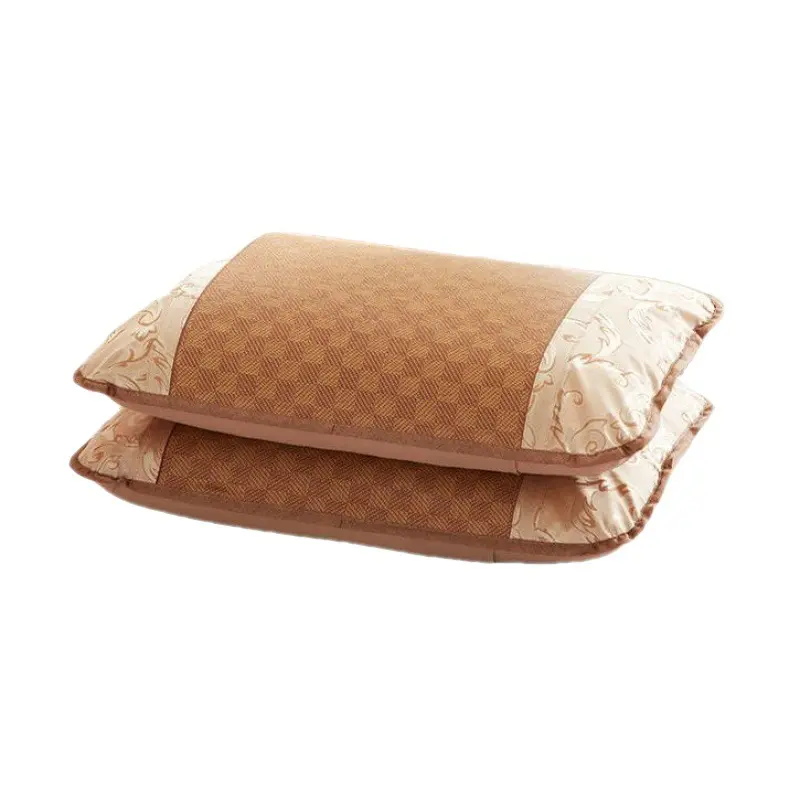 Summer Sleeping Mat Pillowcase Foldable Rattan Pillowcase One Pair Single Adult Ice Silk Pillowcase