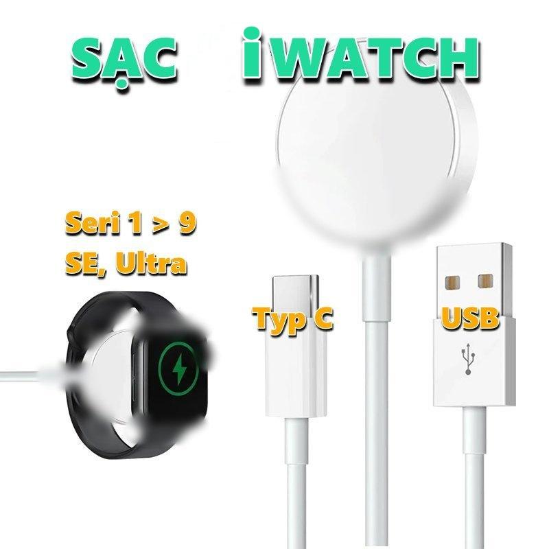 Cáp sạc cho đồng hồ A.watch full seri 11/10/9/8/7/6/5/4/3/2/1/SE/Ultra - đế sạc từ tính - tương thích với tất cả thế hệ