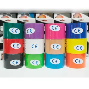 BEST SELLER!!! Kinesio Tape Original 5cm x 5m/ Kinesiology Tape /Alat Tapping Olahraga / Alat Pencegah Cidera Tangan non-woven fabrics 4.5*5.0-orange perekat olahraga spandex wristape merah