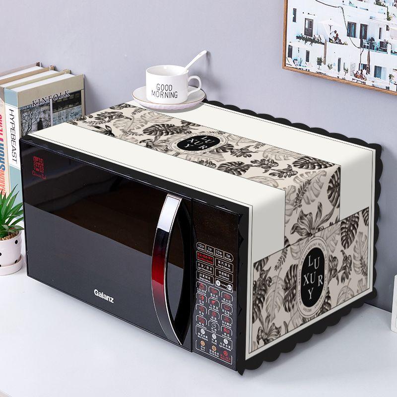 Tấm Che Lò Vi Sóng, Tấm Che Bụi, Tấm Che Lò Nướng Thông Dụng Thiết Kế Đơn Giản, Chống Dầu, Thích Hợp Cho Midea, Tủ Lạnh Và Máy Giặt, Làm Bằng Vải, Khăn Che 8