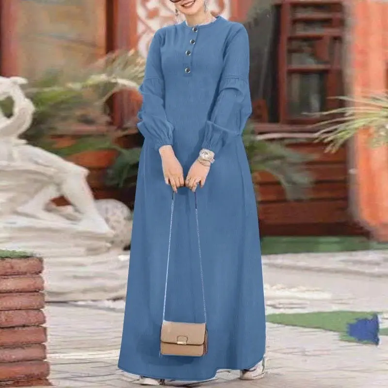 mid floor length dress Satin A Line Midi Dress With Turndown Collar