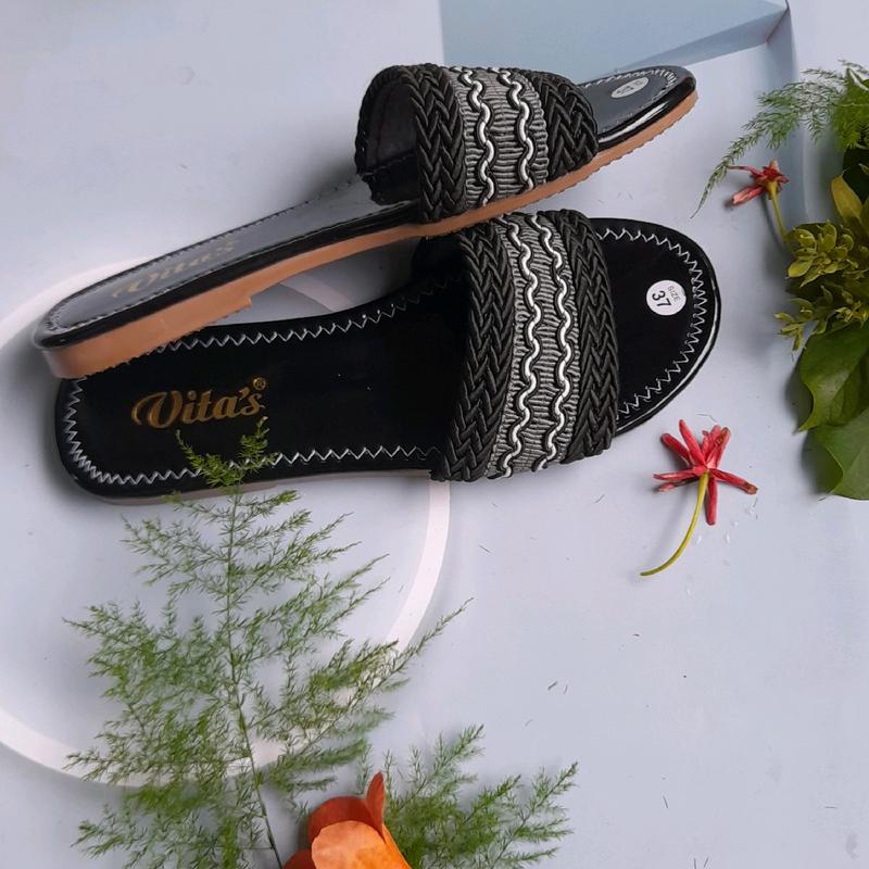 Dép lê Nữ Đế thấp ( 1cm ) Dép Lưới Nữ Hoa văn Thổ cẩm .Mã số LT 4