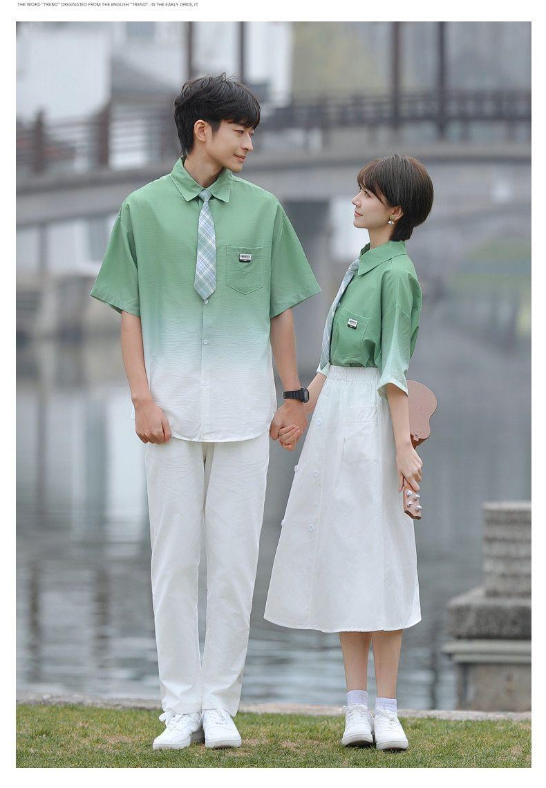 Product Introduction of Graduation Class Outfit Set - Trendy Gradient Color Short Sleeve Shirt |     School Uniform for Middle School Students, Performance & Recital |     Stylish Academic Wear (Boys & Girls) 29