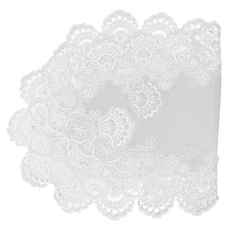 Product Introduction of Elegant Table Center Decor for Home, Oval Lace Trimmed Table Runner, Floral Pattern Wedding Dining Table Cloth 19