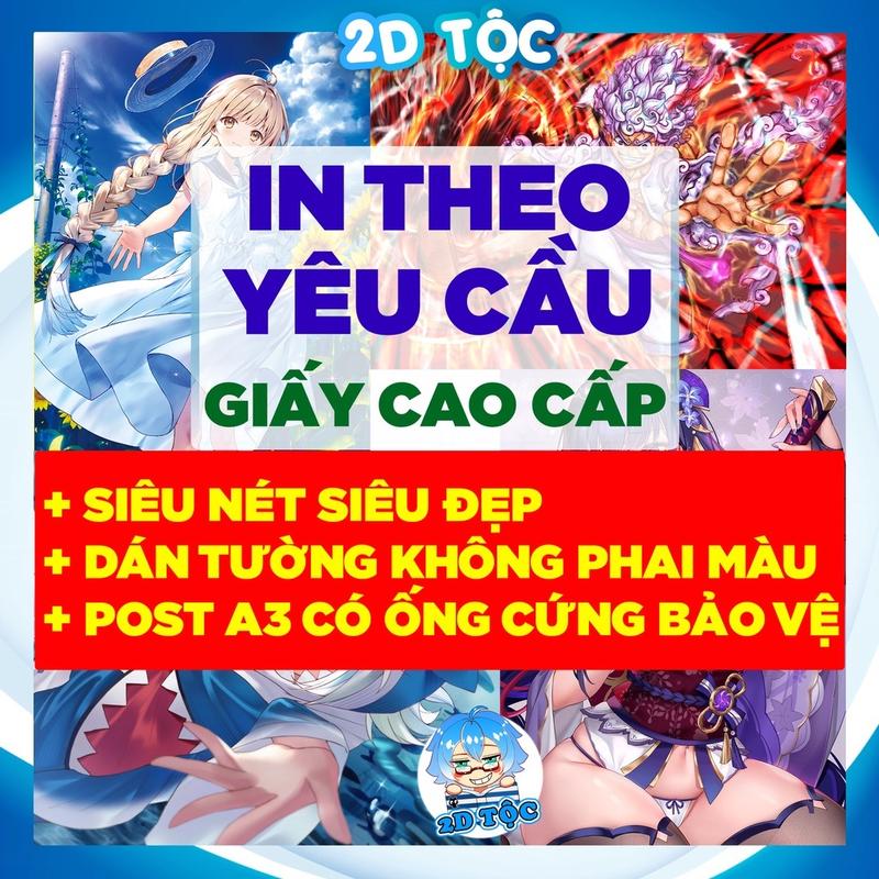 Tranh Poster Chất Liệu Giấy Cao Cấp In Theo Yêu Cầu - Tranh treo tường dán tường Anime Manga Light Novel by 2D Tộc Shop phòng ngủ việt nam Treo Phòng Decor Tường Phòng Khách