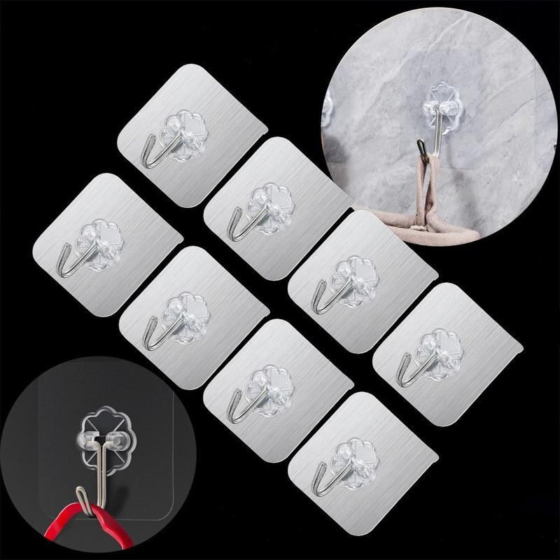 Product Introduction of 1/5/10Pcs New Kitchen Bathroom Non Trace Hooks Wall Hanger Sticky Sucker 7