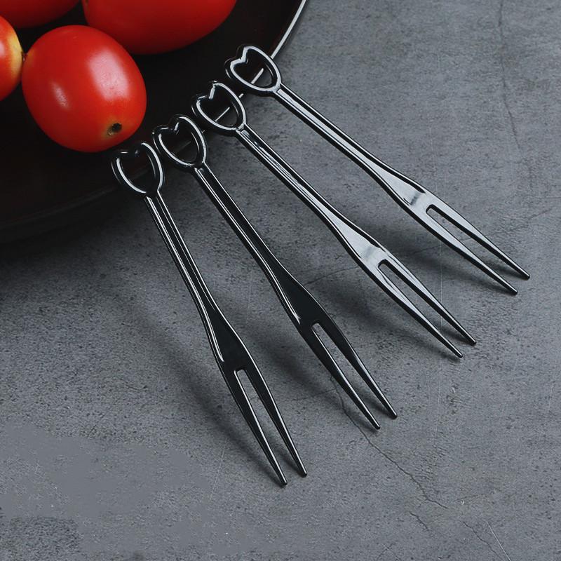 100Pcs Fruit Fork Cake Dessert Food Fruit Pick Children Snack Mini Party Festival Love Tableware Decoration Plastic Toothpick 3