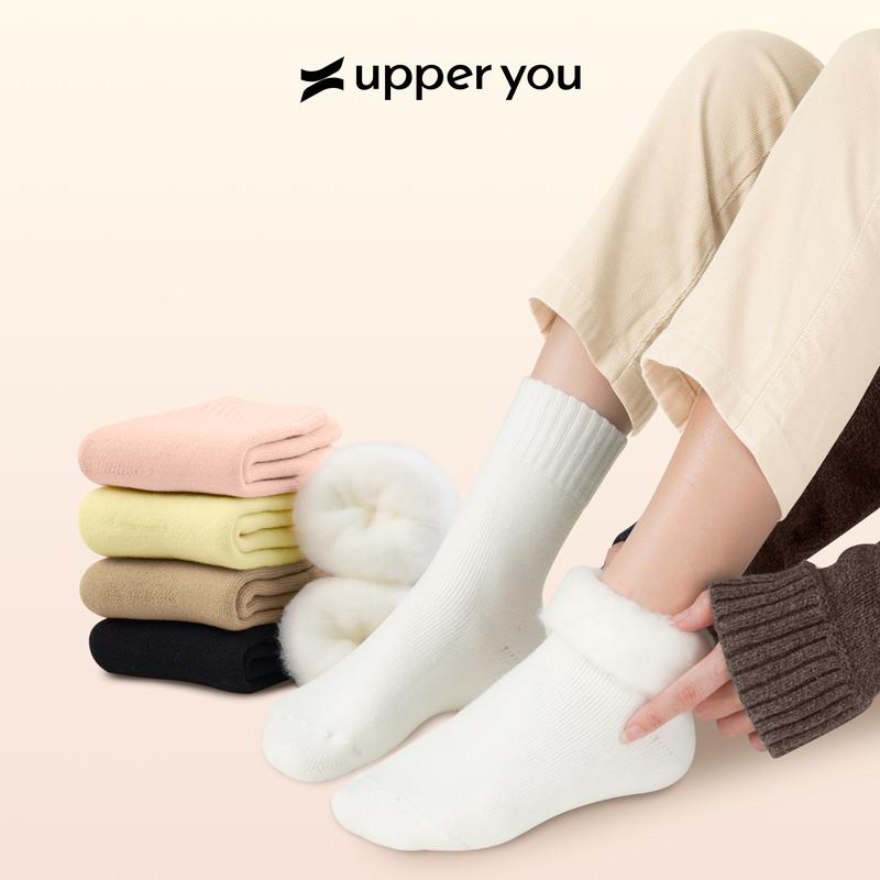 Tất Vớ Nữ Mùa Đông Chất Len Bông Siêu Dày Mịn Upper You Giữ Ấm Tốt Tông Màu Vintage - WF4001