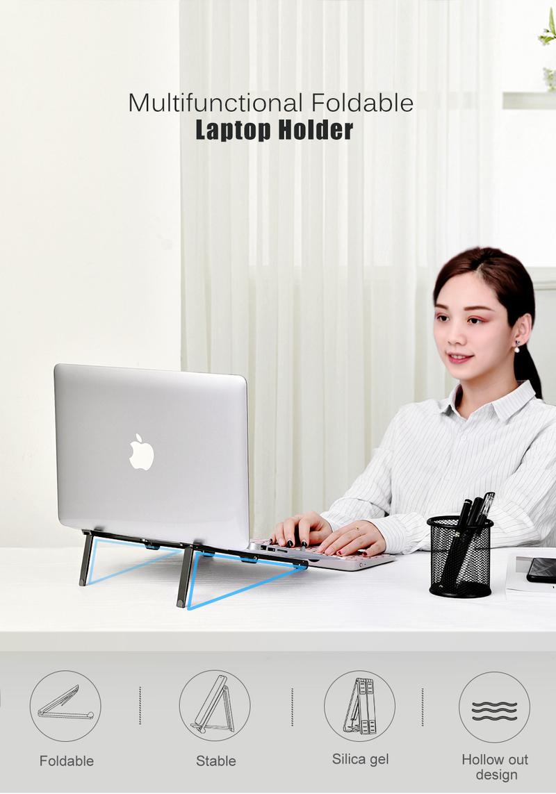 Product Introduction of Giá Chân Đế Máy Tính Xách Tay Bằng Nhôm Có Thể Gập Lại 3 Trong 1, Giá Đỡ Máy Tính Để Bàn Cầm Tay Giá Đỡ Máy Tính Xách Tay, Hỗ Trợ Máy Tính Xách Tay Để Sử Dụng Với Macbook Pro Và Air 7-15 Inch 12