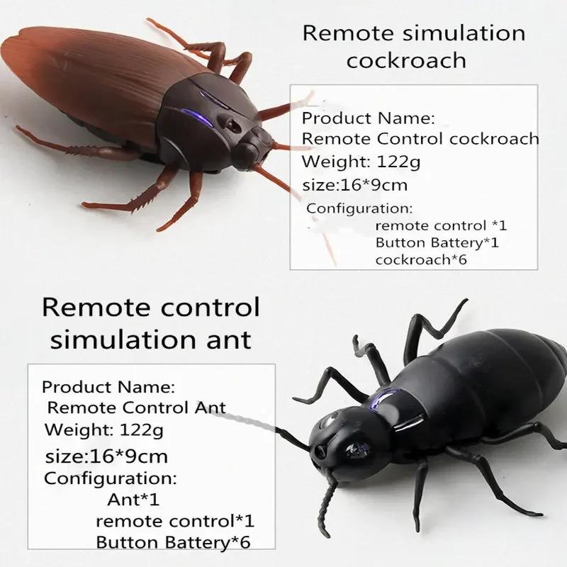 Product Introduction of Infrared Remote Control Cockroach Toy Animal Trick Terrifying Mischief Kids Toys Funny Novelty Gift RC Spider Ant 7
