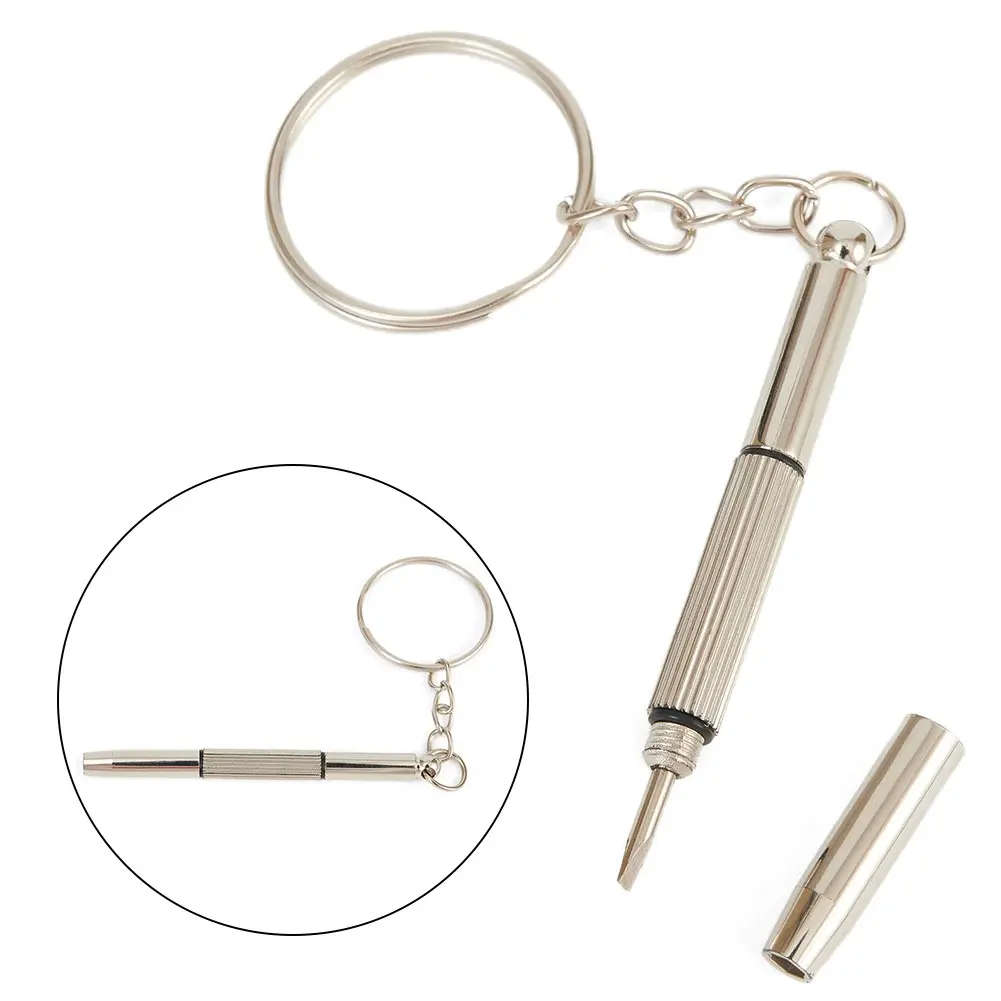 Móc chìa khóa tuốc nơ vít 3in1, Mini, Dụng cụ Slotted nhỏ Phillips Hex, để sửa chữa kính và đồng Đồng Hồ Dụng cụ cầm tay Cầm Tay