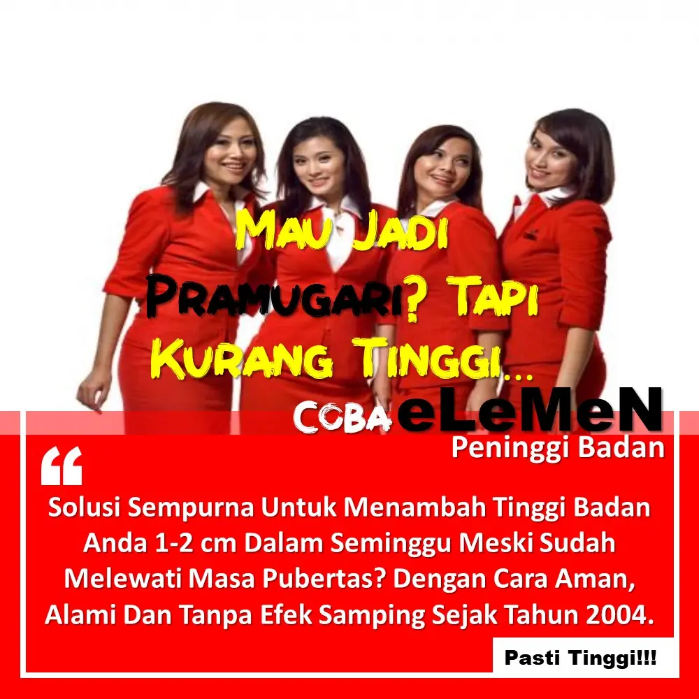 Alat Terapi Peninggi Badan eLeMeN Tambah Tinggi Badan Bantu Kamu Sukses Jadi Pramugari