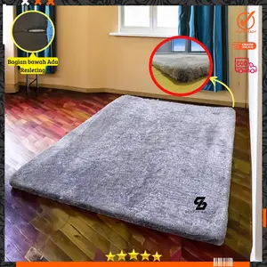 Karpet bulu rasfur. ukuran 160x100cm busa putih  kain rasfur alas hitam Banyak Pilihan Warna non Anti selip