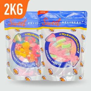 2KG 1x Fizzy Sweets Mix 1x Jelly Sweet Mix
