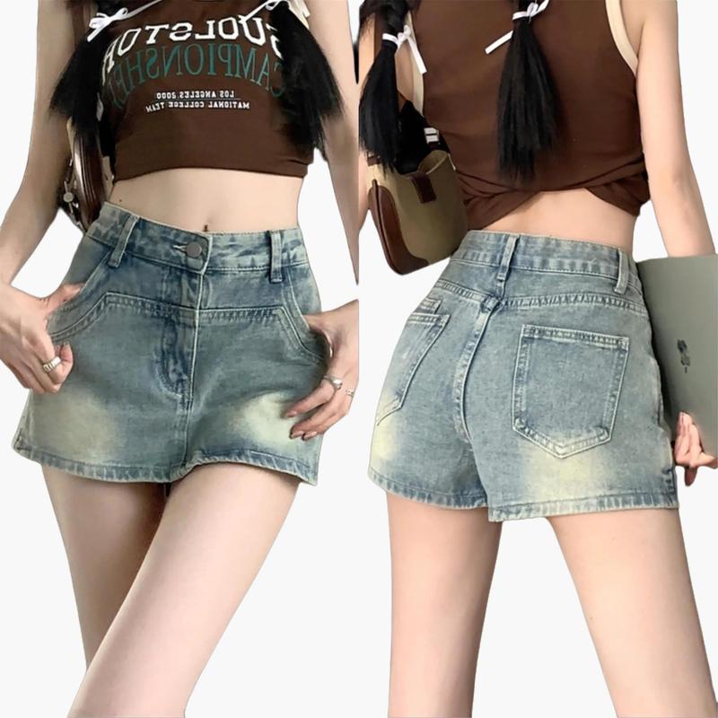 Quần Váy Jean Nữ Lưng Cao Trơn Màu Xanh Đậm Xanh Nhạt Phủ Dơ Thời Trang Bigsize Moli 0106 0107 0131 Đủ Size 55-90kg Women Cotton Voan Pants Chân Váy