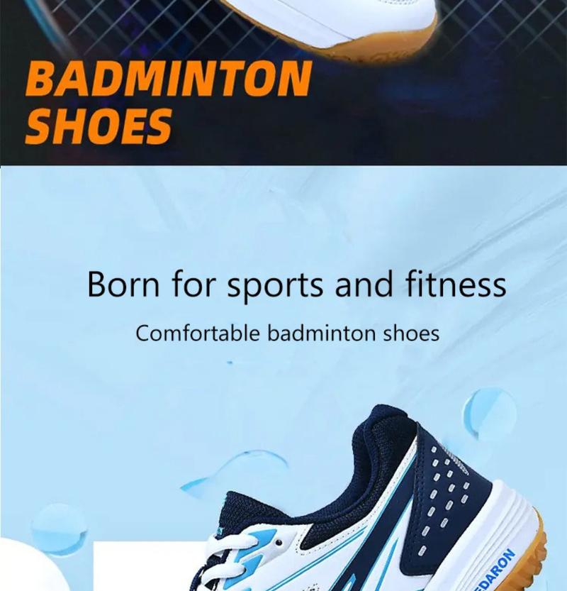 Product Introduction of Authentic Lightweight Badminton Shoes for men original Unisex Training Wrapped Non-Slip Wear-Resistant Badminton Shoes for women All-Sided Sneakers Size 36-44 shoes for jogging Unisex Breathable Unisex Professional Men's and Women's Badminton Shoes 2