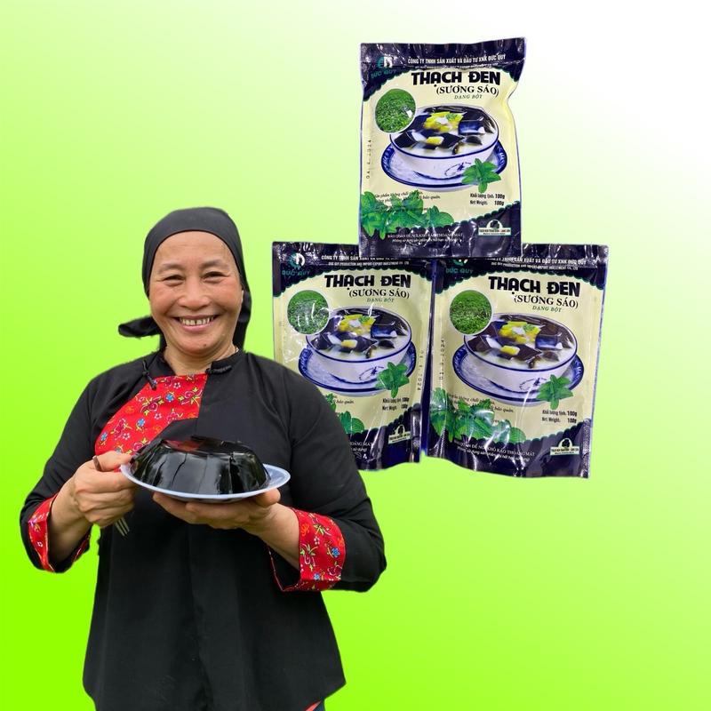 Combo 3 gói bột thạch đen sương sáo Đức Quý- Đặc sản Lạng Sơn - Topping