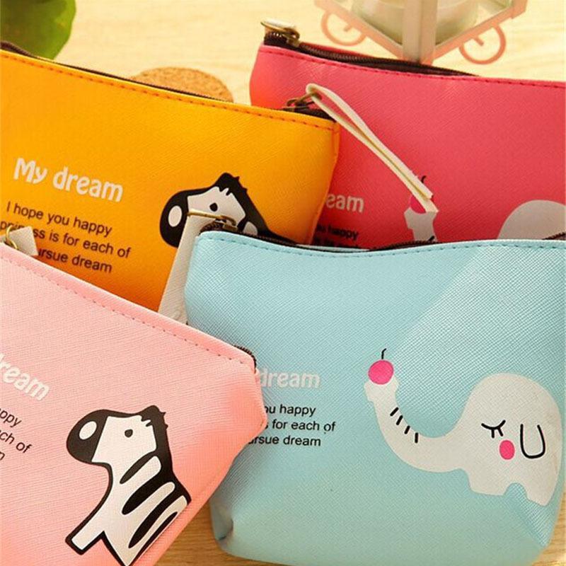 Random Color Cute Animal Design Storage Bag, 1 Count Creative Simple Printed Coin Purse, Gift Bag for Bridesmaid, Home Organizer for Living Room Bedroom 3